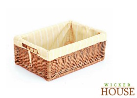 Lined Wicker Basket