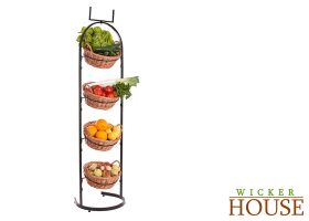 Wicker Baskets Floor Stand