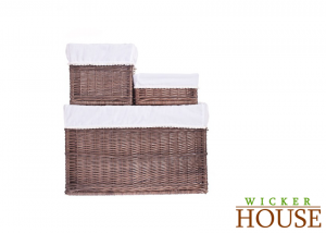 Brown Wicker Baskets Set