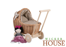 WICKER DOLL CARRIER